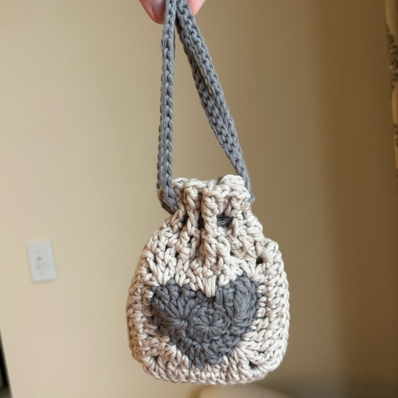 Handmade Crochet “Granny Square” Drawstring Bag (💸 Bundle Crochet to Save!) - Picture 8 of 8